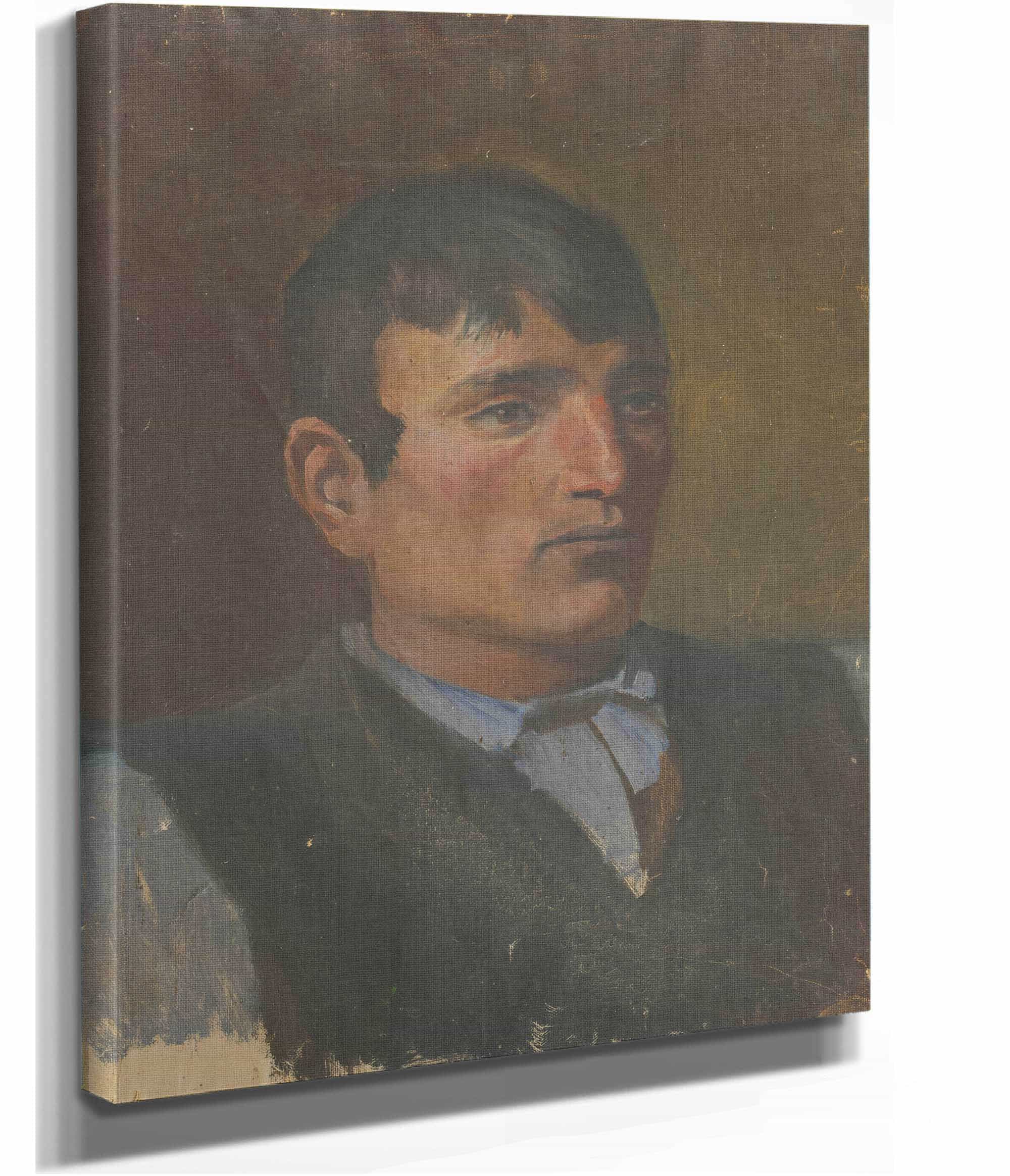 Study Of A Young Man In A Dark Vest   by Ladislav Mednyanszky