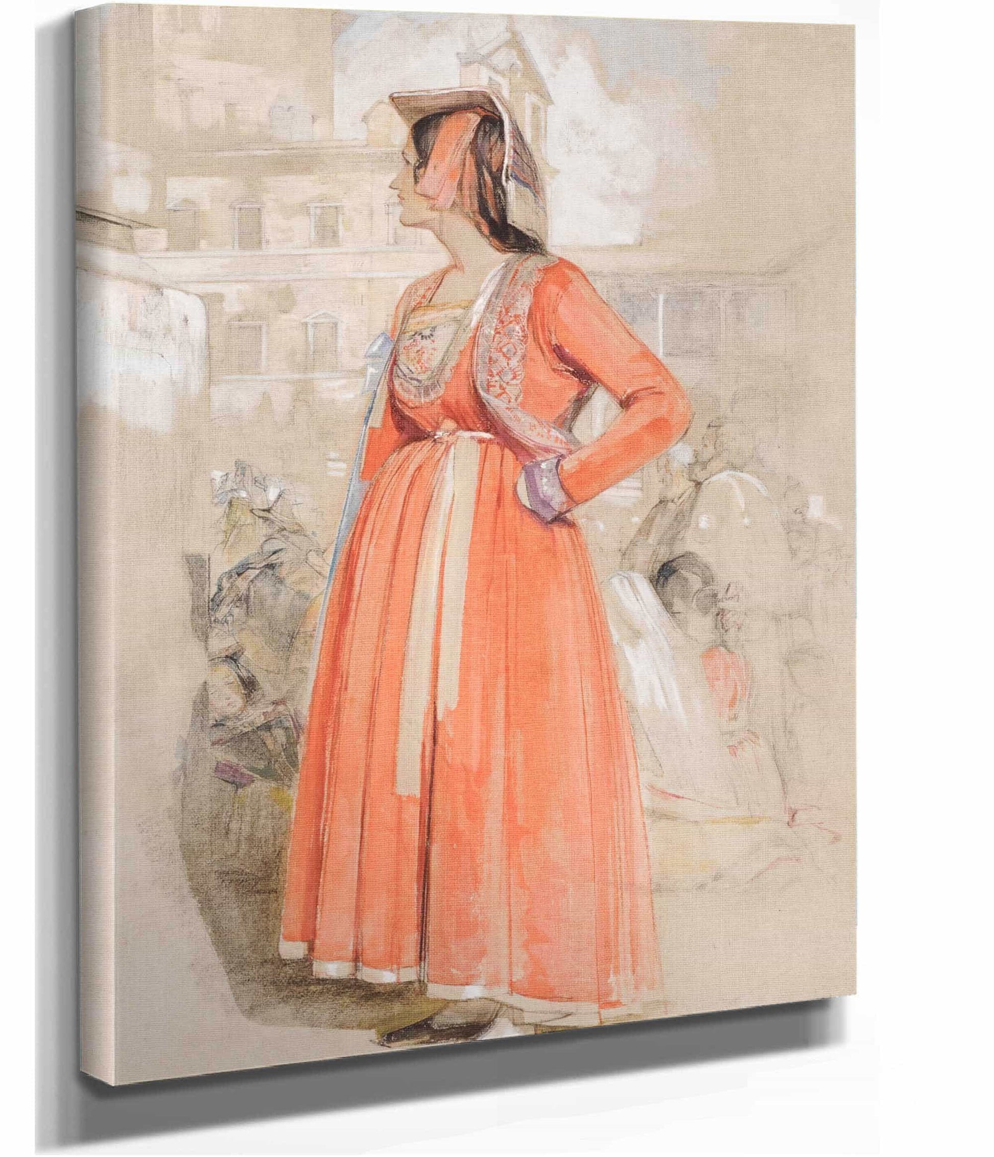 Study Of A Young Neapolitan Woman In Rome by John Frederick Lewis