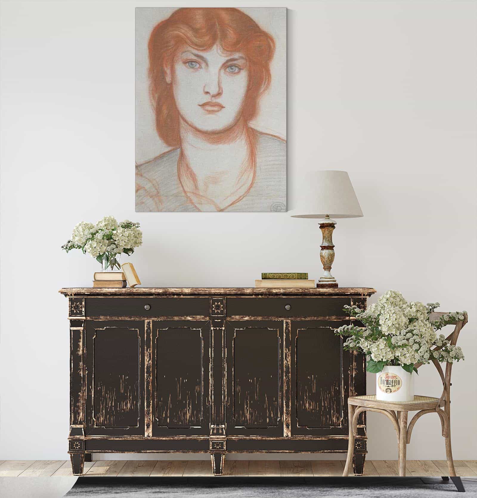 Study Of Alexa Wilding For Regina Cordium by Dante Gabriel Rossetti