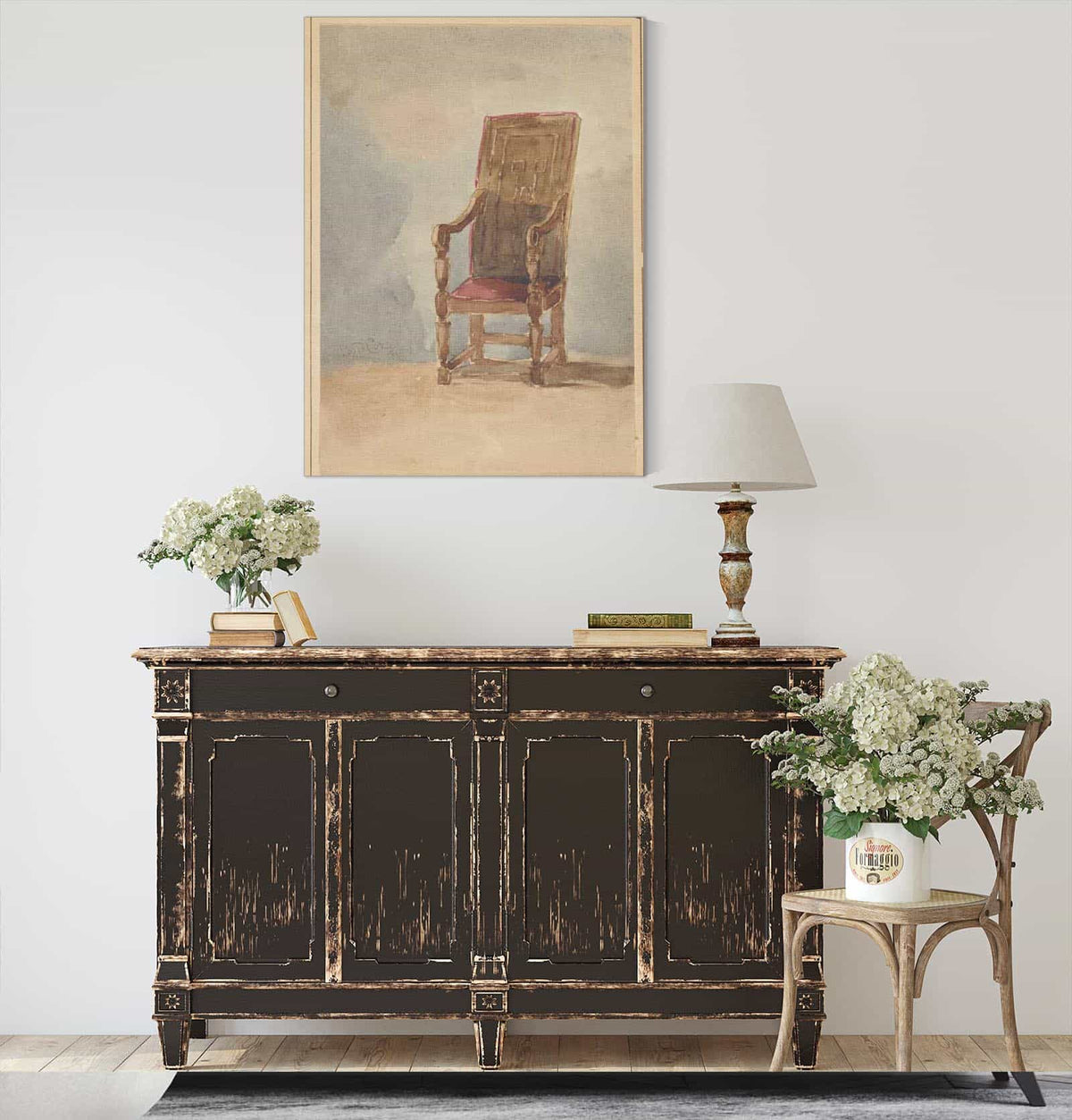 Study Of An Antique Armchair by David Cox