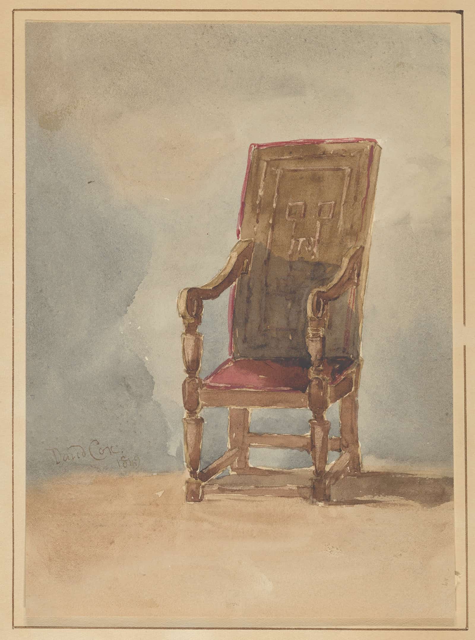 Study Of An Antique Armchair by David Cox