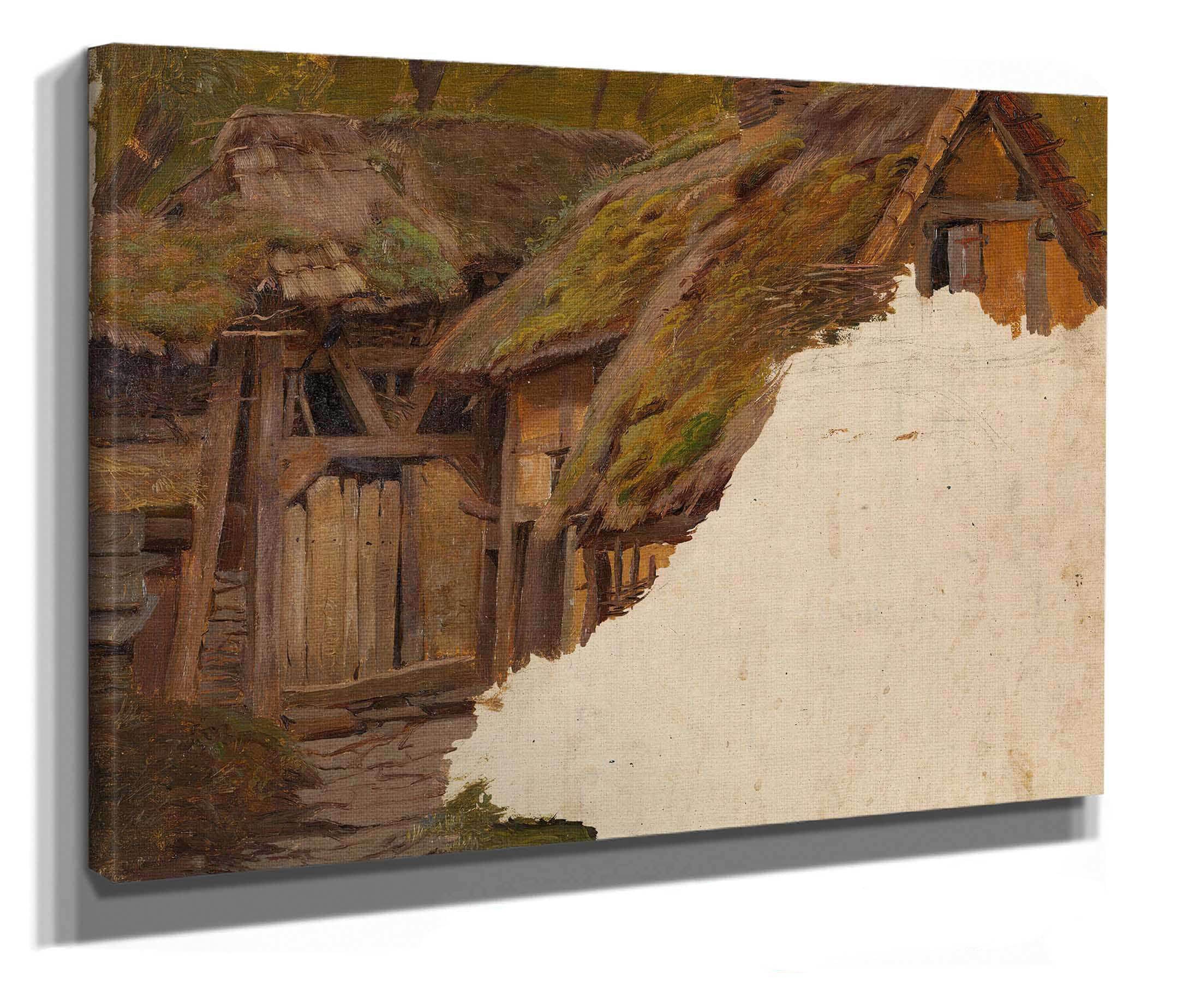 Study Of An Old Farm by Adolph Tidemand