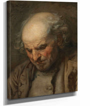 Study Of An Old Man Head And Shoulders by Jean Baptiste Greuze