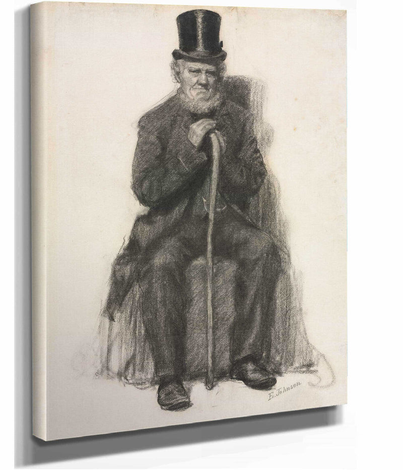 Study Of An Old Man Possibly A Study For Portrait Of Peter Folger by Eastman Johnson