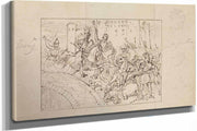 Study Of Armored Knights In Battle With Horses by Robert Smirke