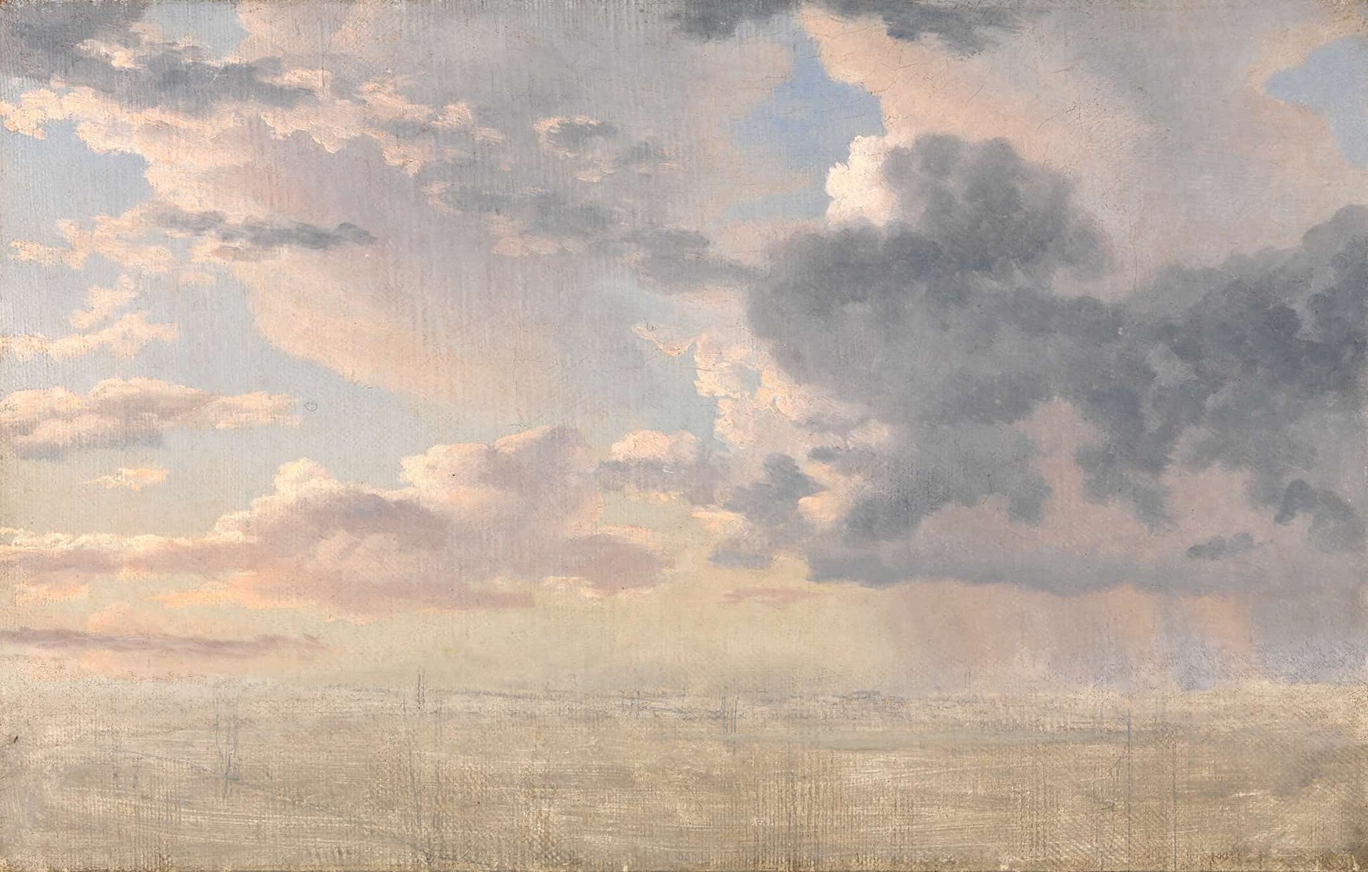 Study Of Clouds Over The Sound by Christoffer Wilhelm Eckersberg