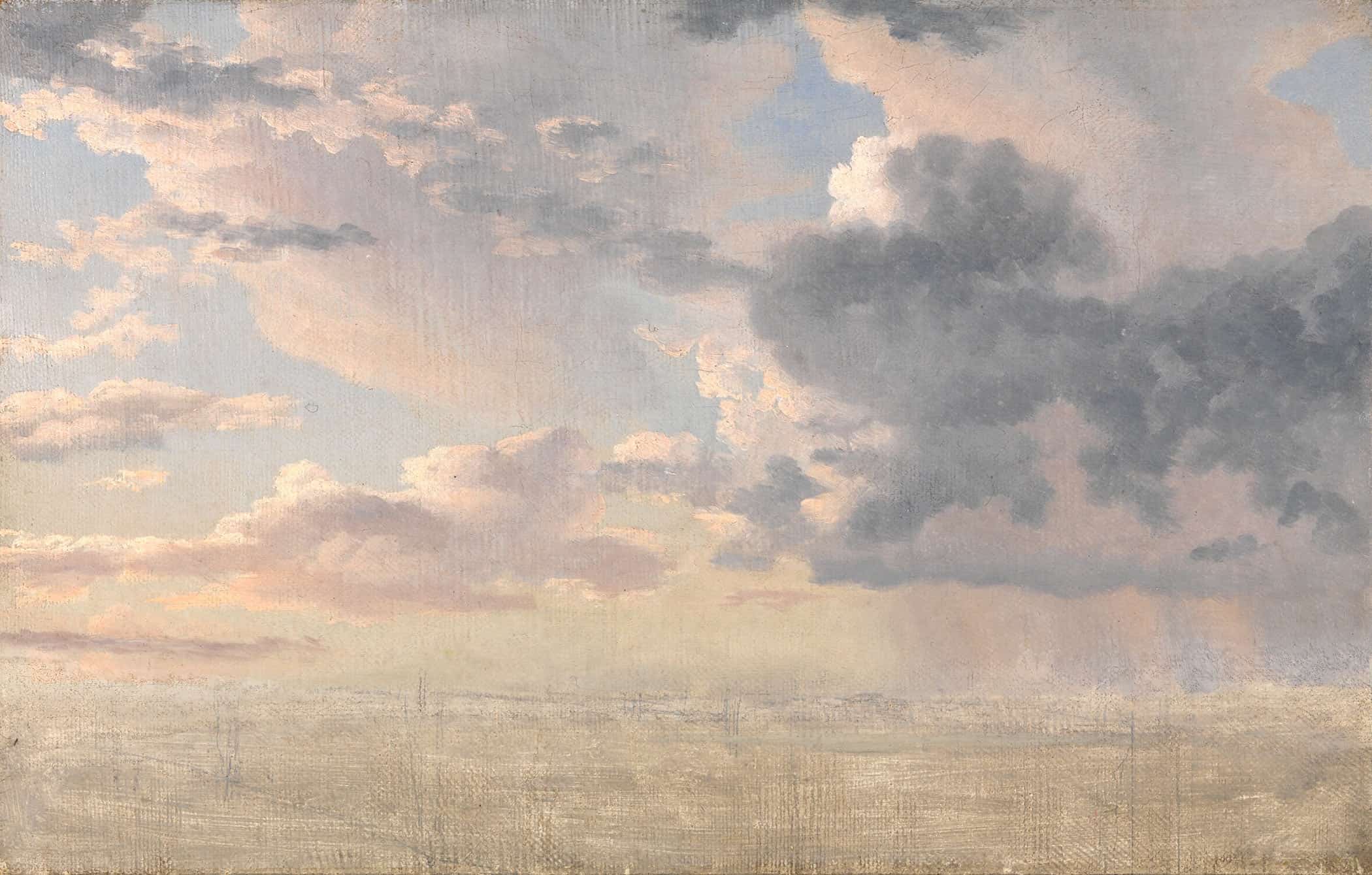 Study Of Clouds Over The Sound by Christoffer Wilhelm Eckersberg