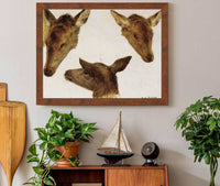 Study Of Deer Heads by Rosa Bonheur
