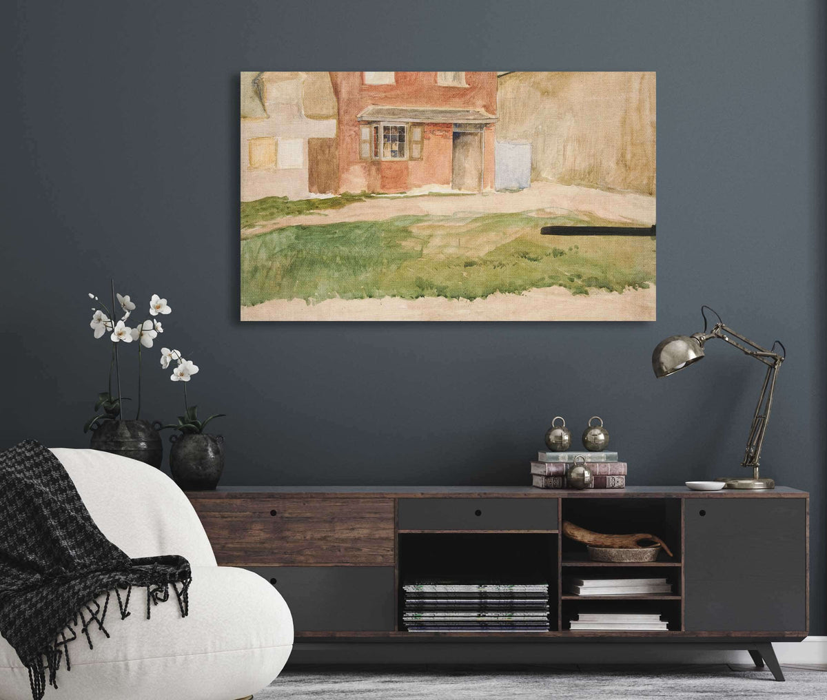 Study Of Exterior Of A Red Brick Building by Edwin Austin Abbey