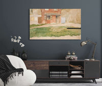 Study Of Exterior Of A Red Brick Building by Edwin Austin Abbey