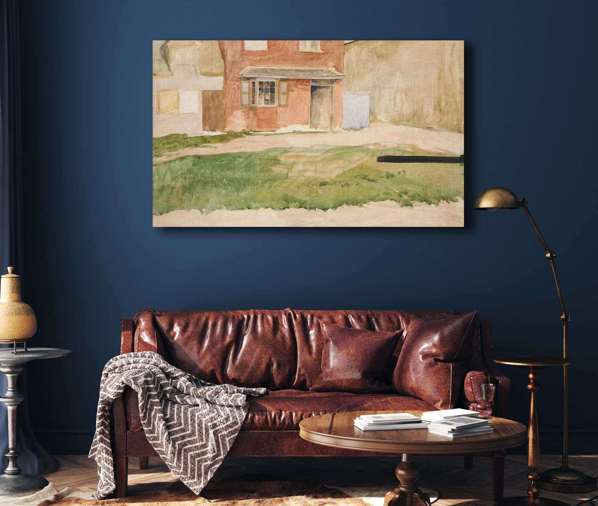 Study Of Exterior Of A Red Brick Building by Edwin Austin Abbey