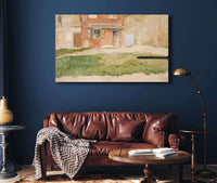 Study Of Exterior Of A Red Brick Building by Edwin Austin Abbey