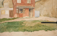 Study Of Exterior Of A Red Brick Building by Edwin Austin Abbey