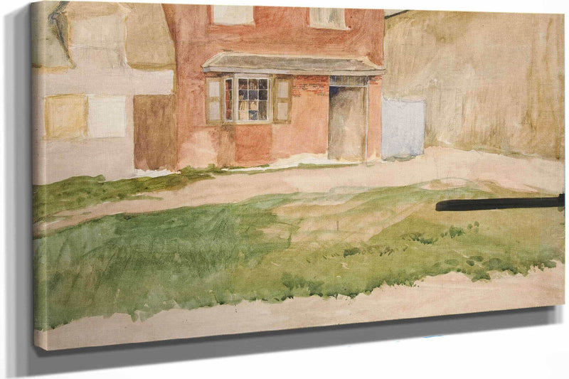 Study Of Exterior Of A Red Brick Building by Edwin Austin Abbey