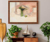 Study Of Exterior Of A Red Brick House by Edwin Austin Abbey