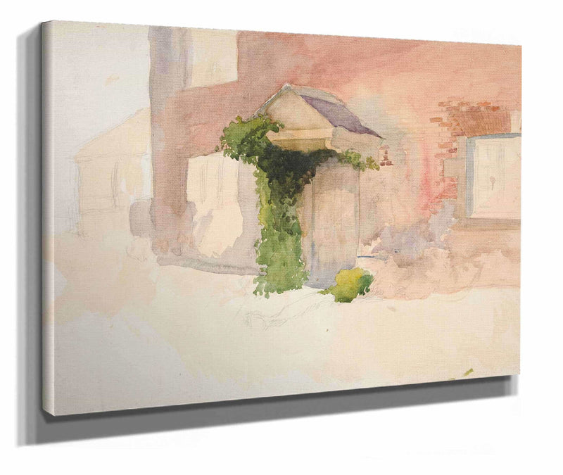 Study Of Exterior Of A Red Brick House by Edwin Austin Abbey