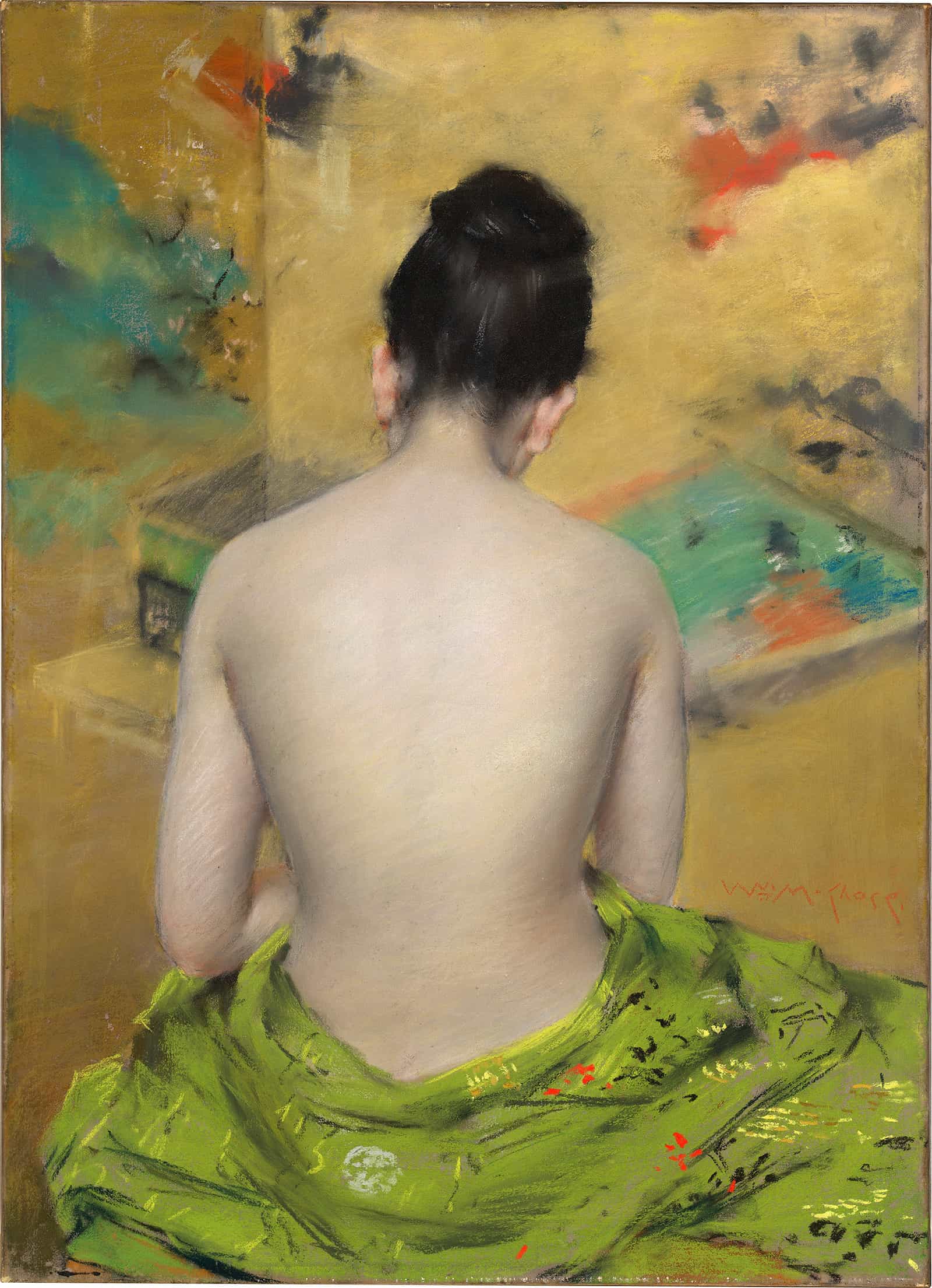 Study Of Flesh Color And Gold by William Merritt Chase