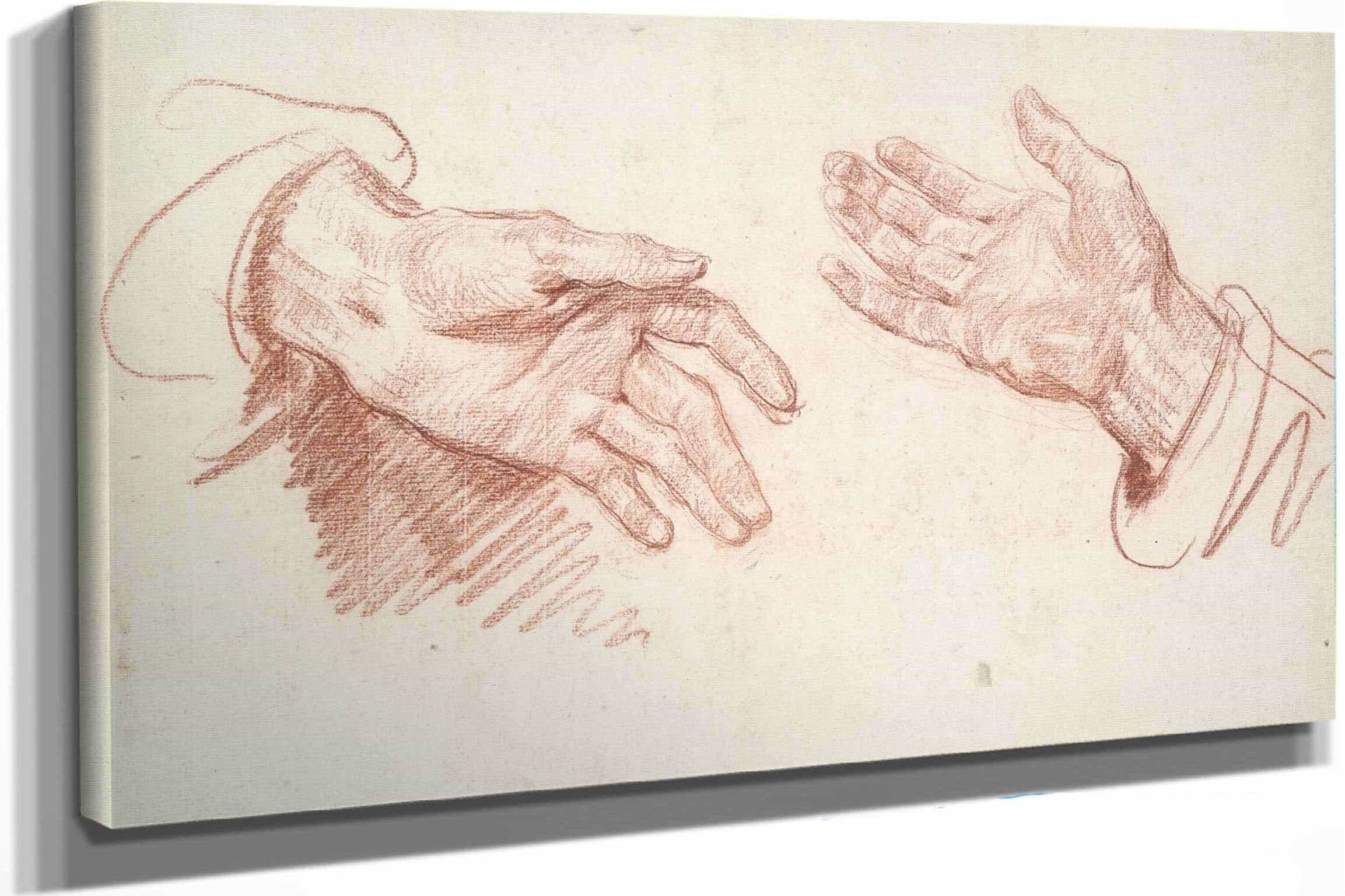 Study Of Hands by Jean Baptiste Greuze