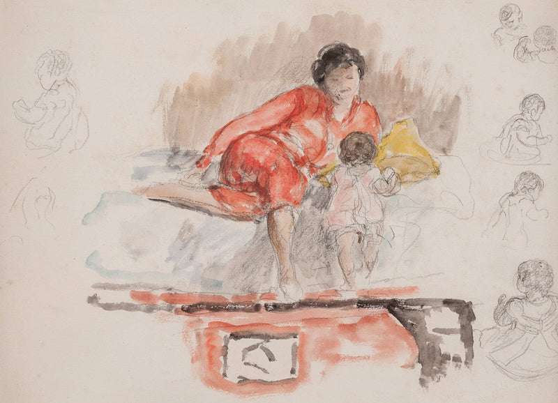 Study Of Mother And Child by Henri Lebasque