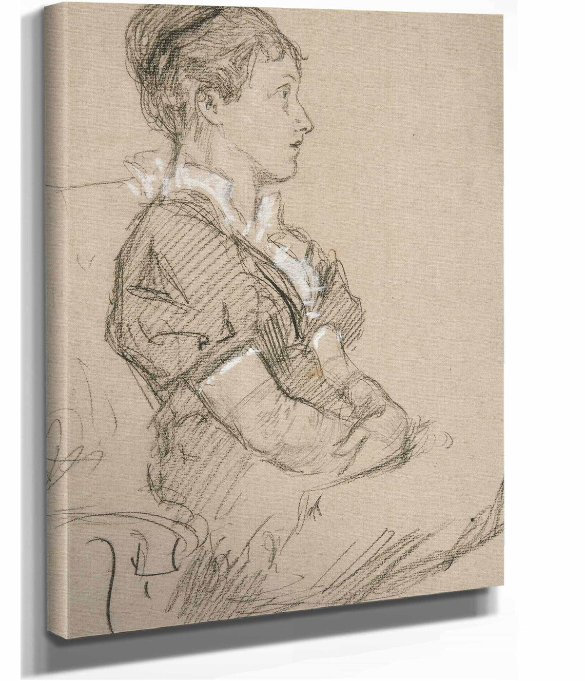 Study Of Seated Women Mrs Abbey by Edwin Austin Abbey