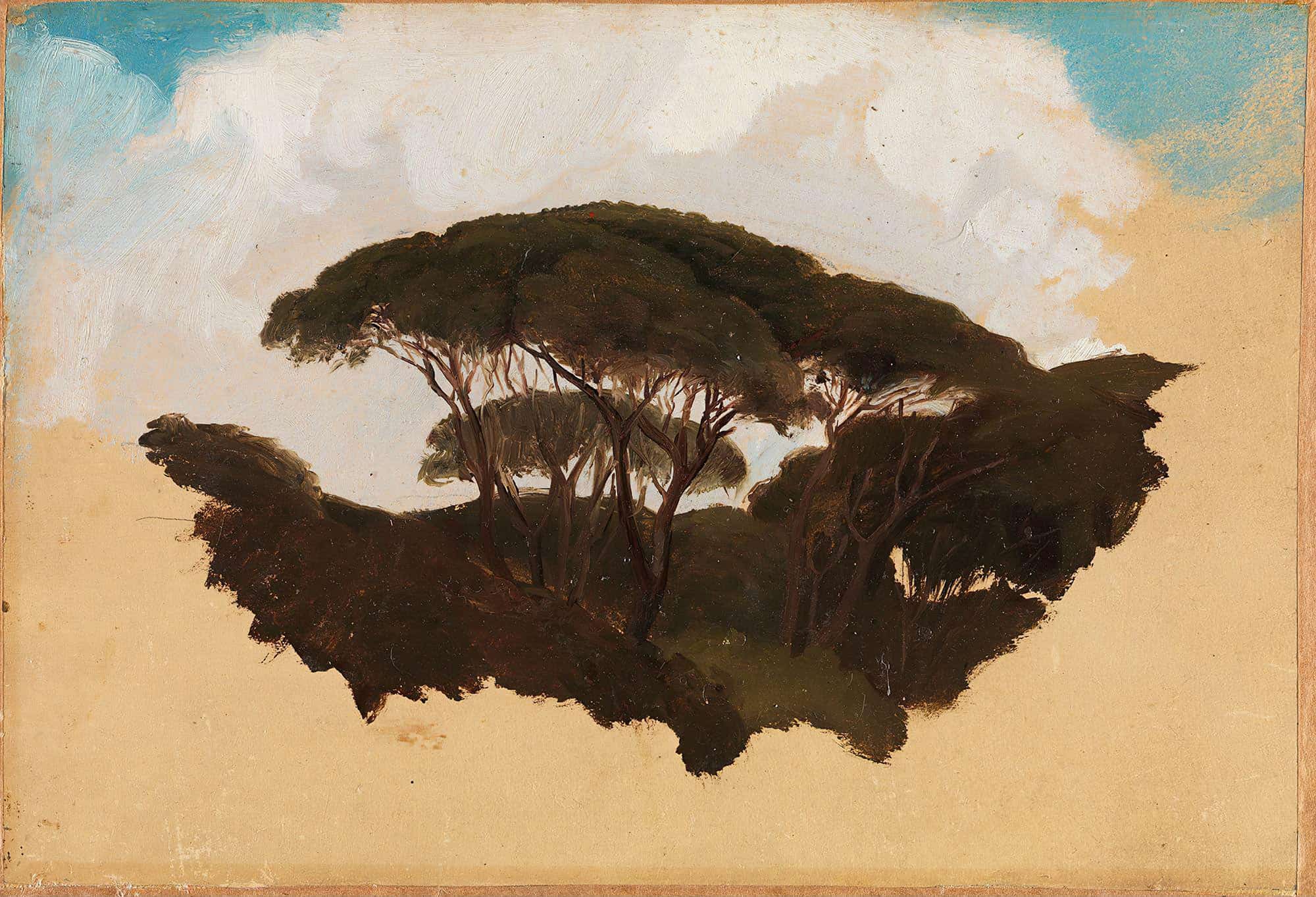 Study Of Stone Pines by Adolph Tidemand