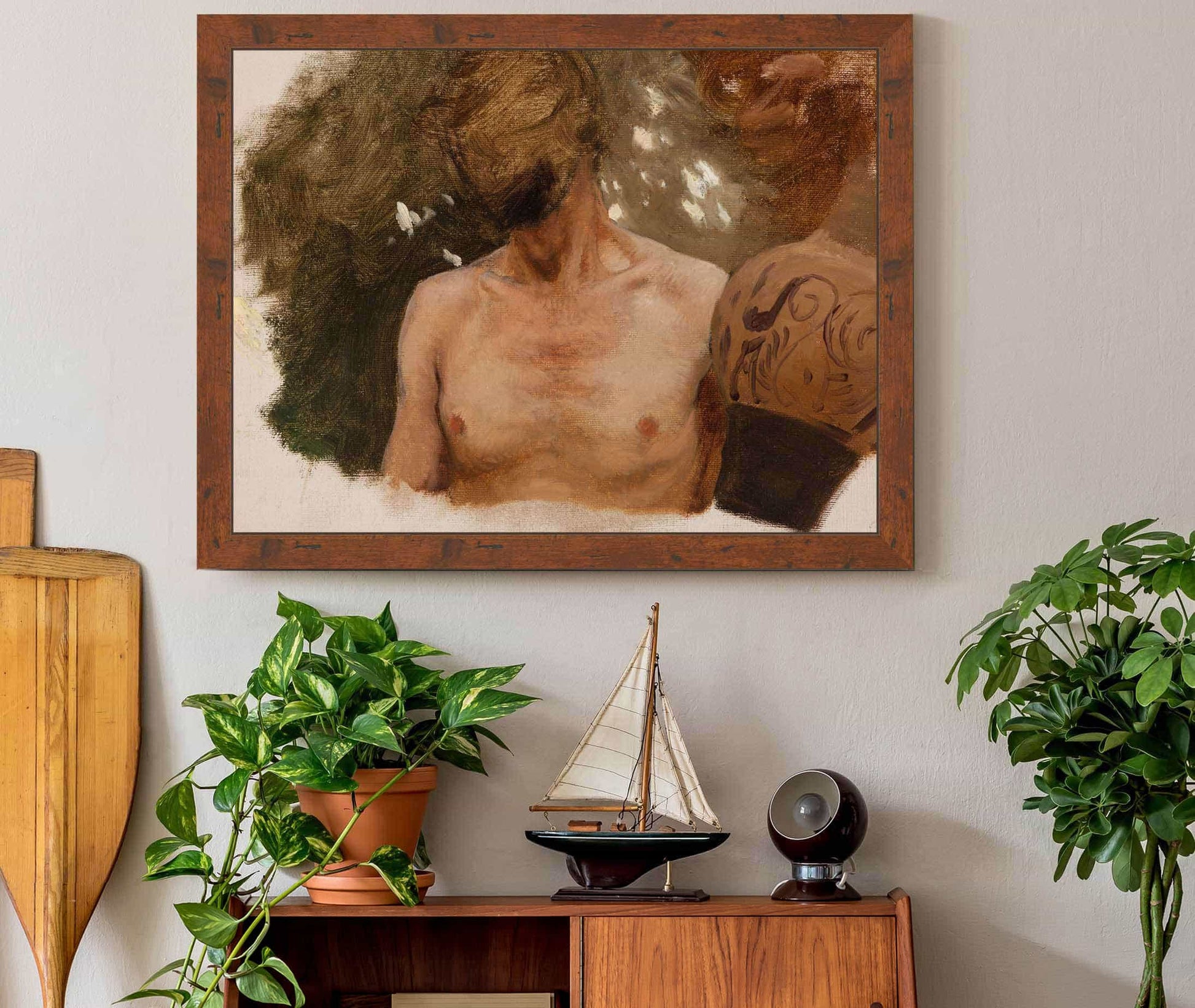 Study Of The Bust Of A Naked Youth With A Vase by Henryk Siemiradzki