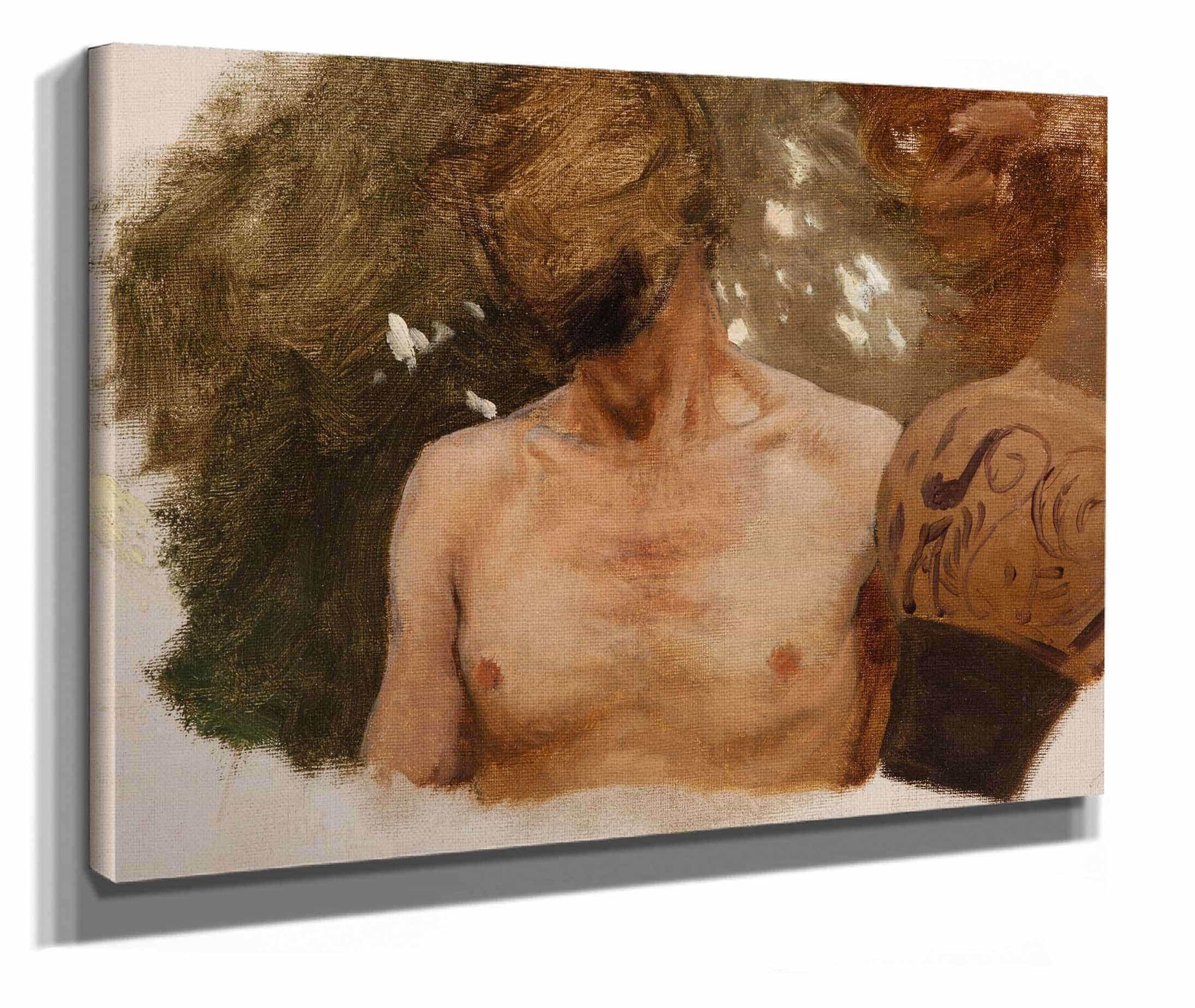 Study Of The Bust Of A Naked Youth With A Vase by Henryk Siemiradzki