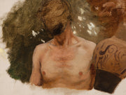 Study Of The Bust Of A Naked Youth With A Vase by Henryk Siemiradzki
