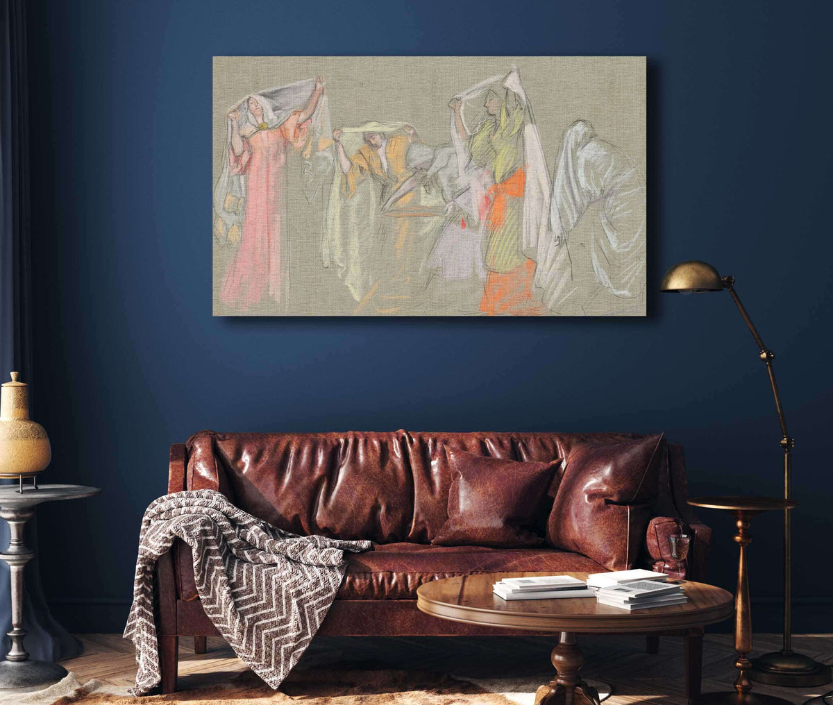 Study Of The Captive Virtues For The Castle Of The Maidens by Edwin Austin Abbey