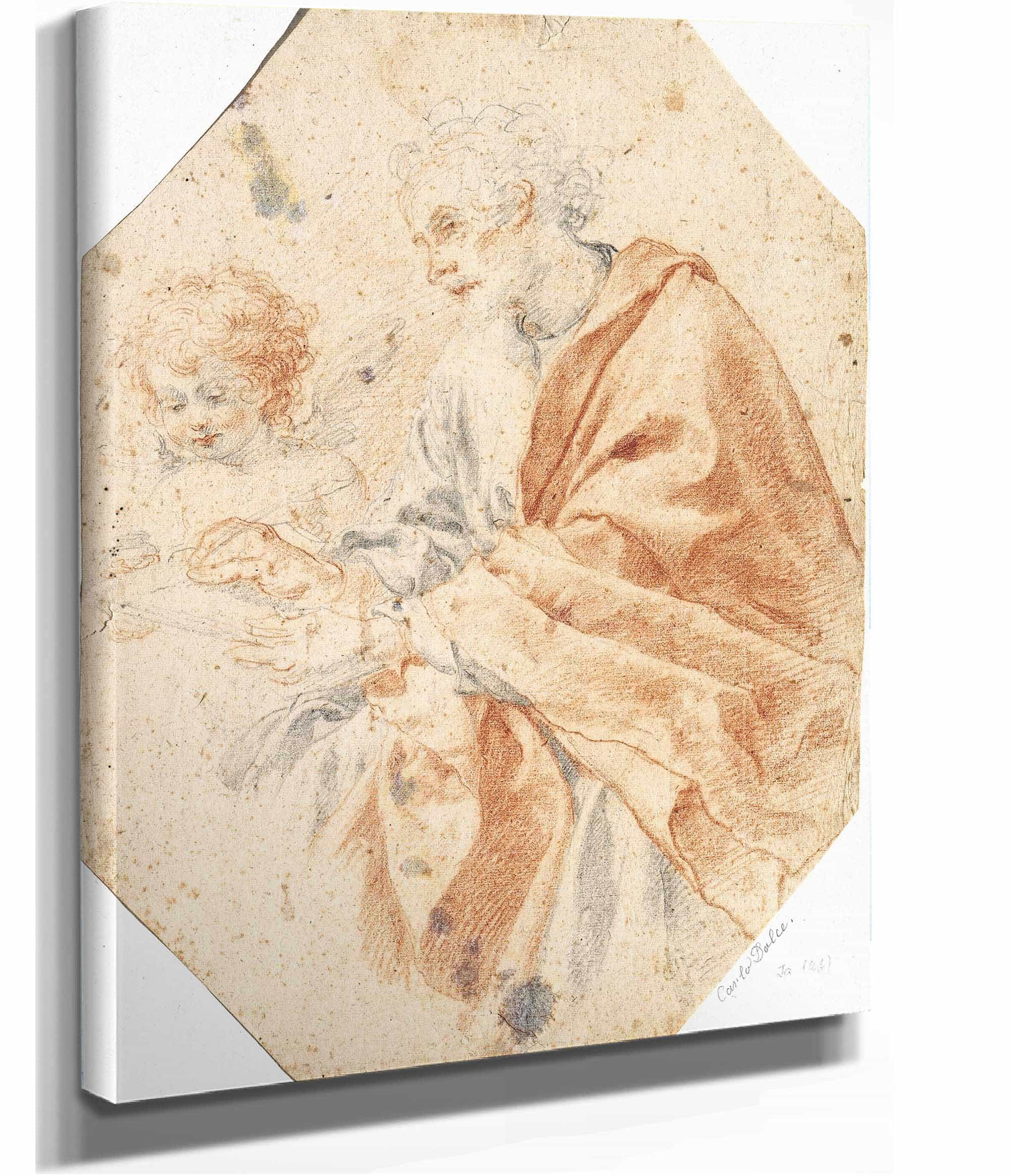 Study Of The Evangelist Matthew And The Angel by Carlo Dolci