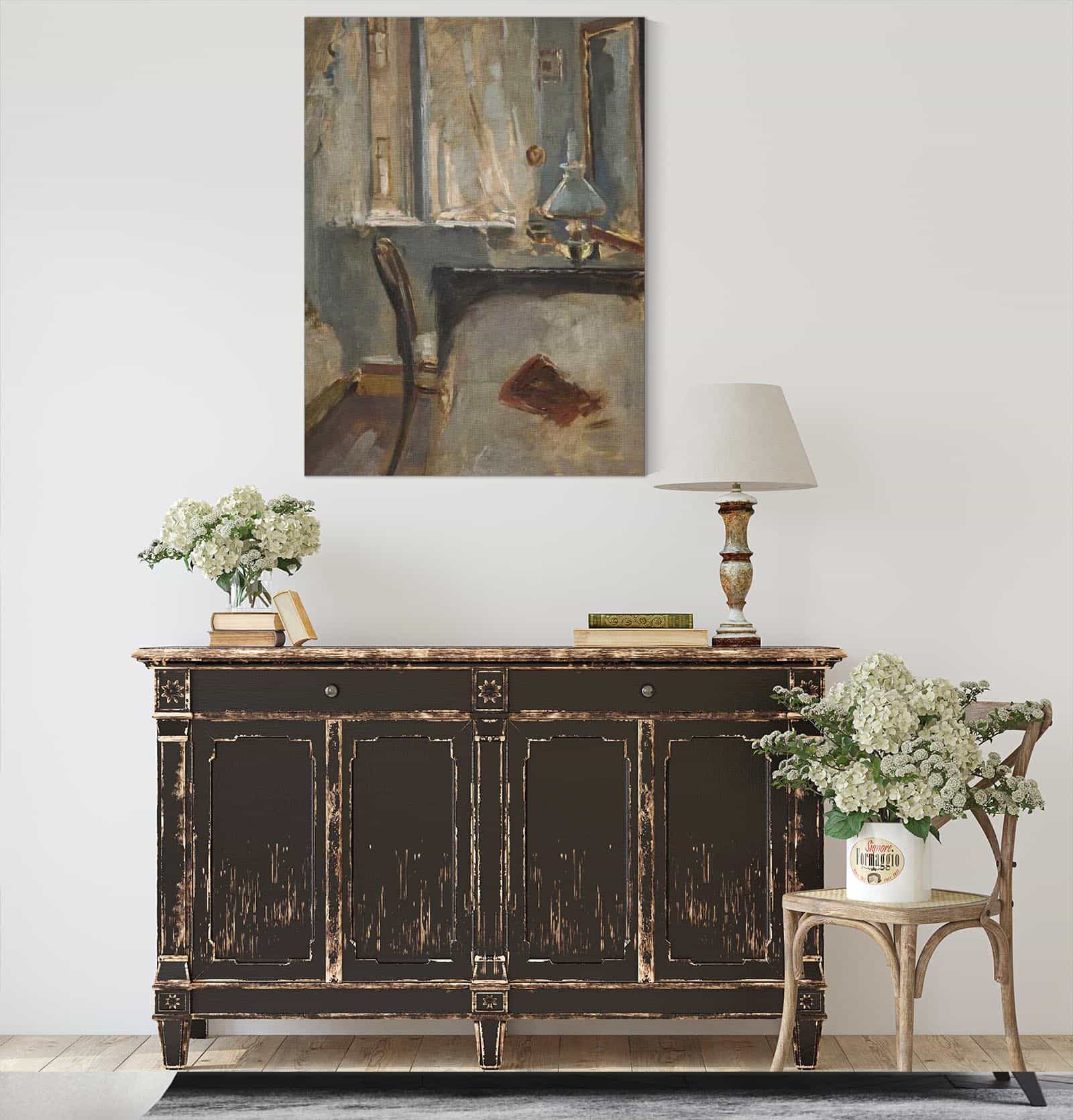Study Of The Interior Of The Artists Studio In Krakow by Olga Boznanska