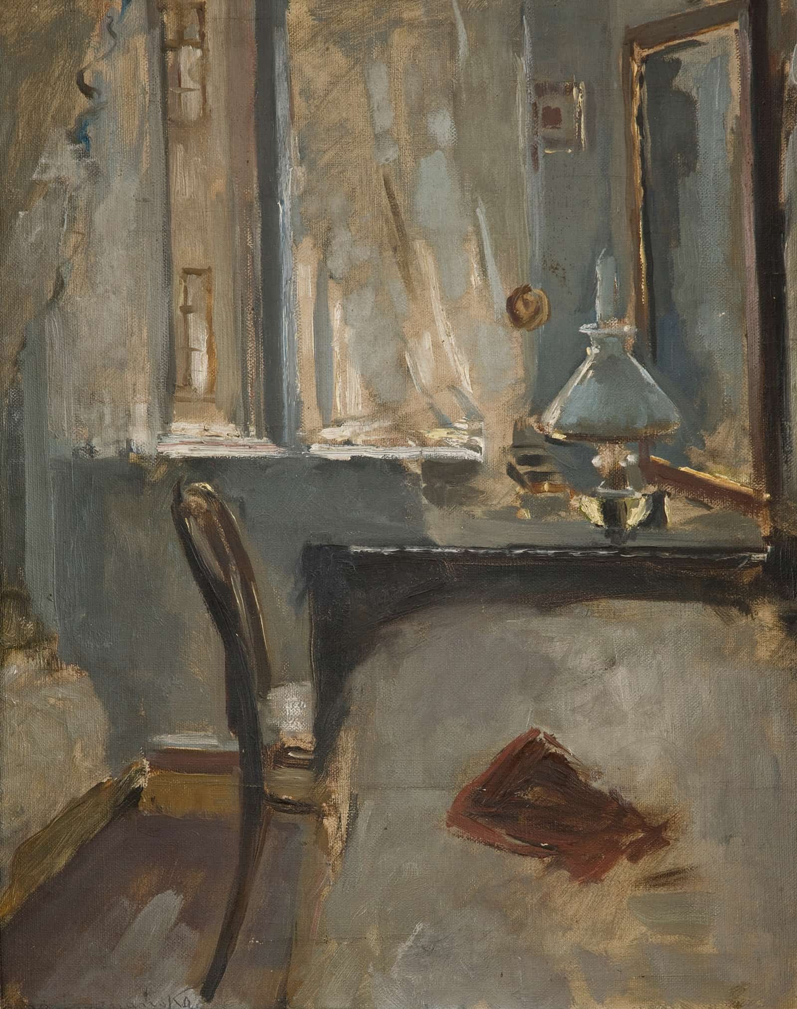 Study Of The Interior Of The Artists Studio In Krakow by Olga Boznanska