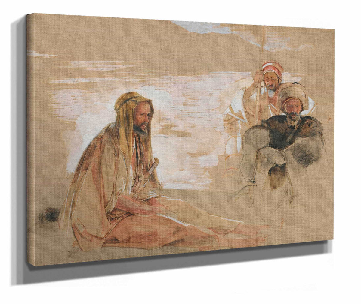 Study Of Three Arabs by John Frederick Lewis