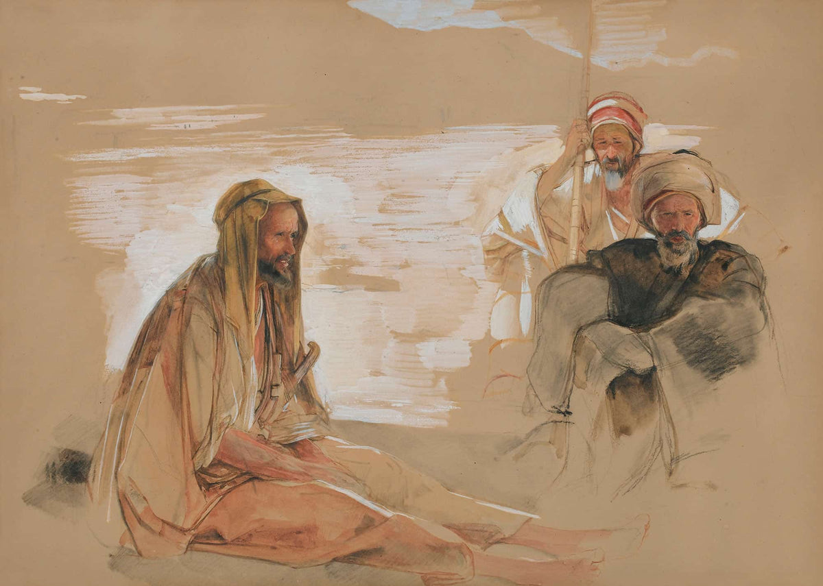 Study Of Three Arabs by John Frederick Lewis
