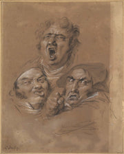 Study Of Three Heads by Louis Leopold Boilly