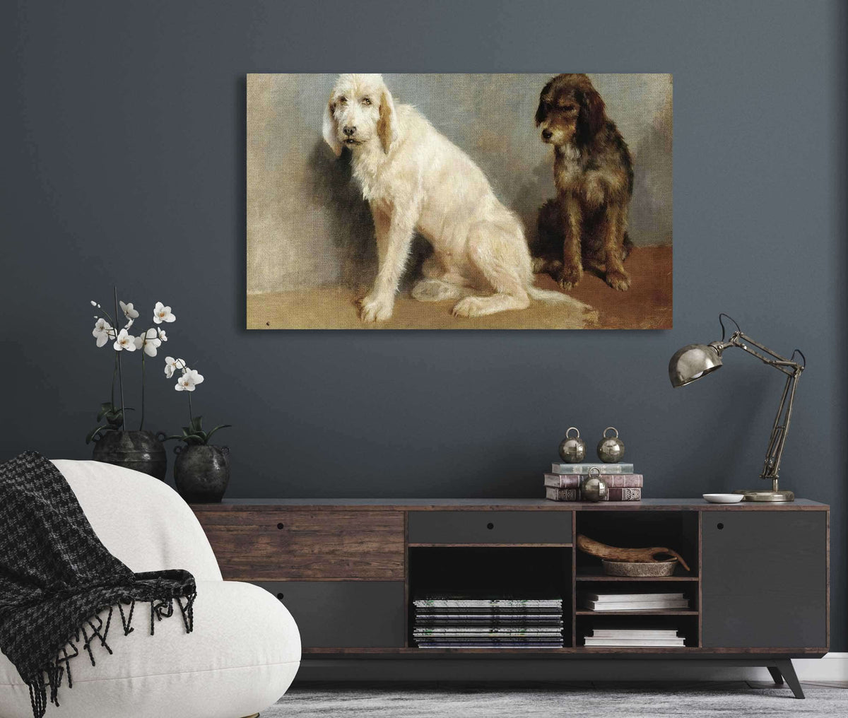 Study Of Two Dogs by Rosa Bonheur