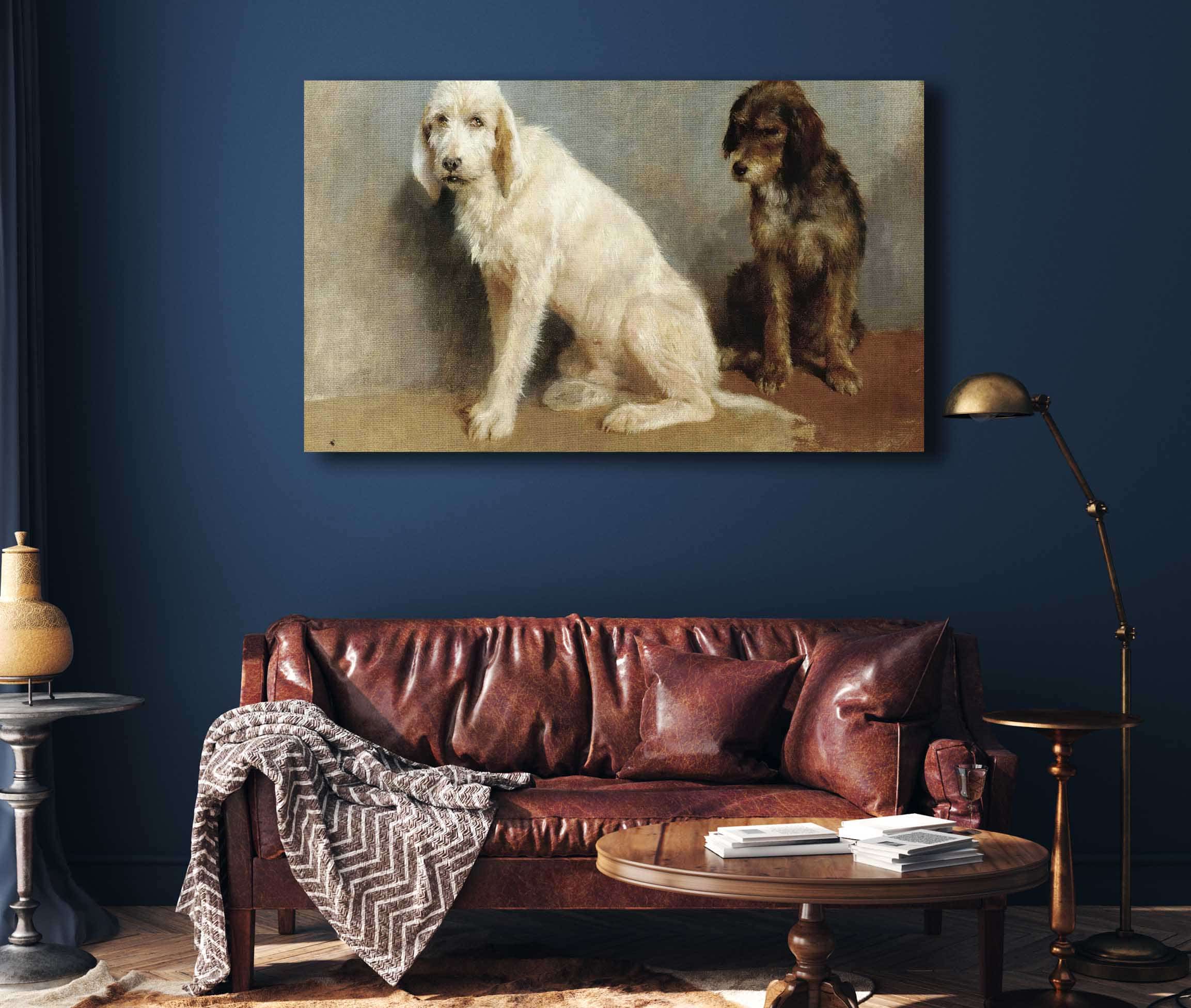 Study Of Two Dogs by Rosa Bonheur