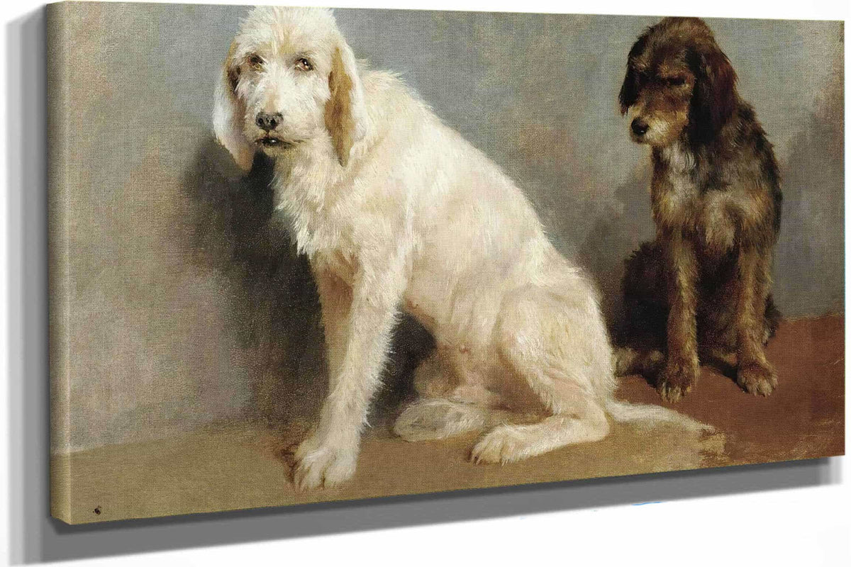Study Of Two Dogs by Rosa Bonheur