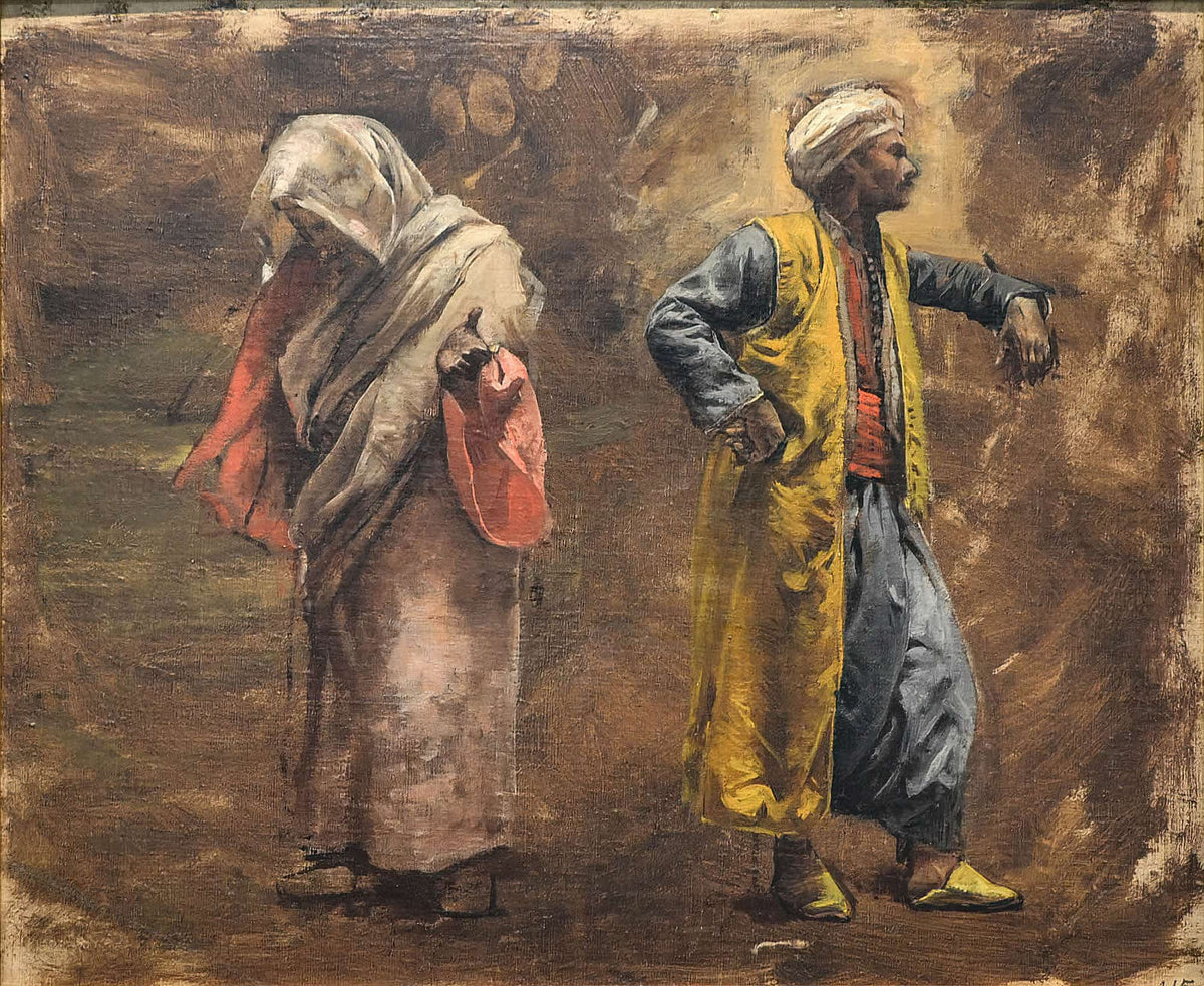 Study Of Two Figures by Edwin Lord Weeks