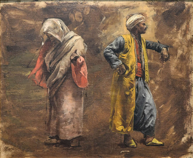 Study Of Two Figures by Edwin Lord Weeks