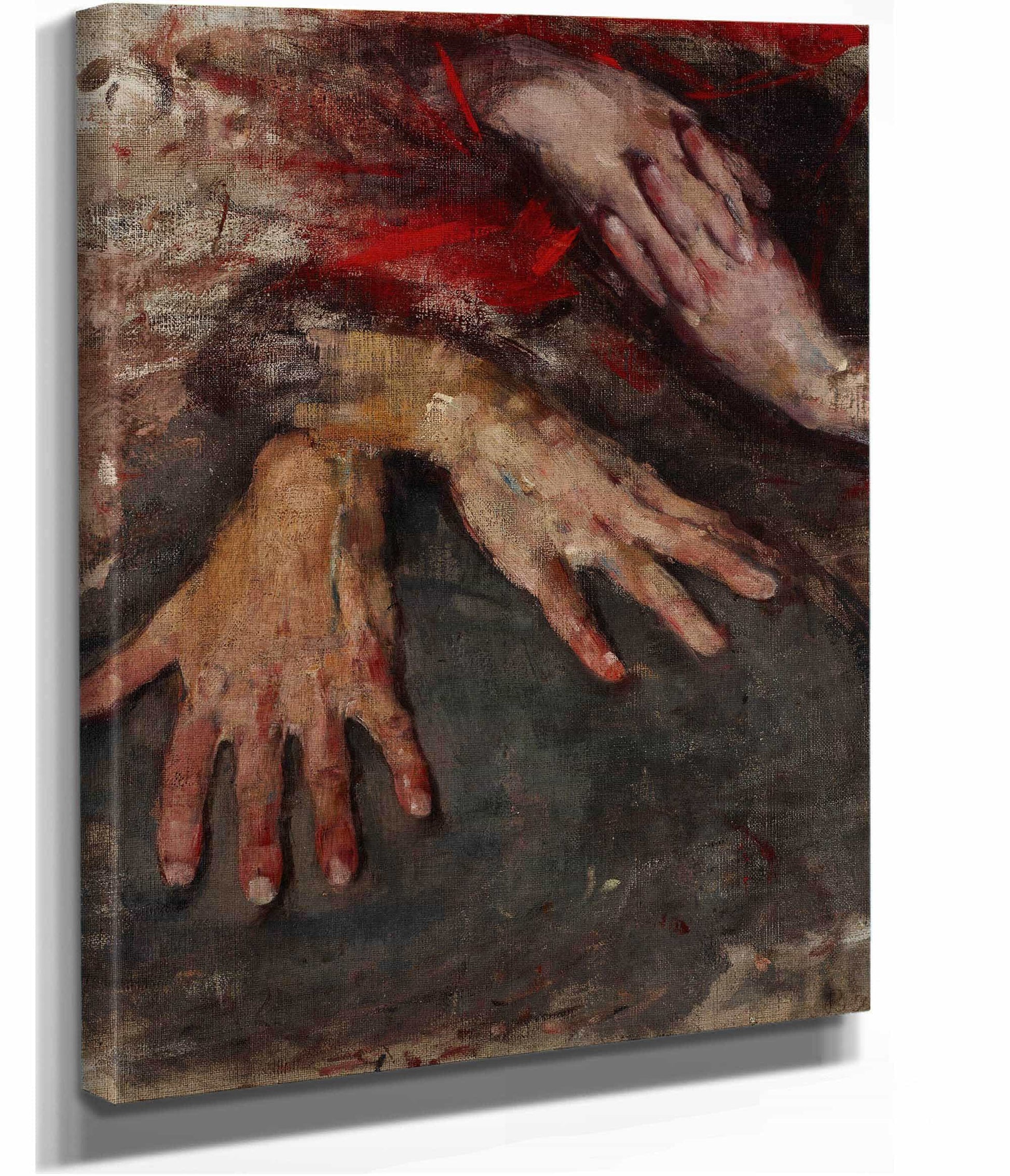 Study Of Two Pairs Of Hands by Olga Boznanska