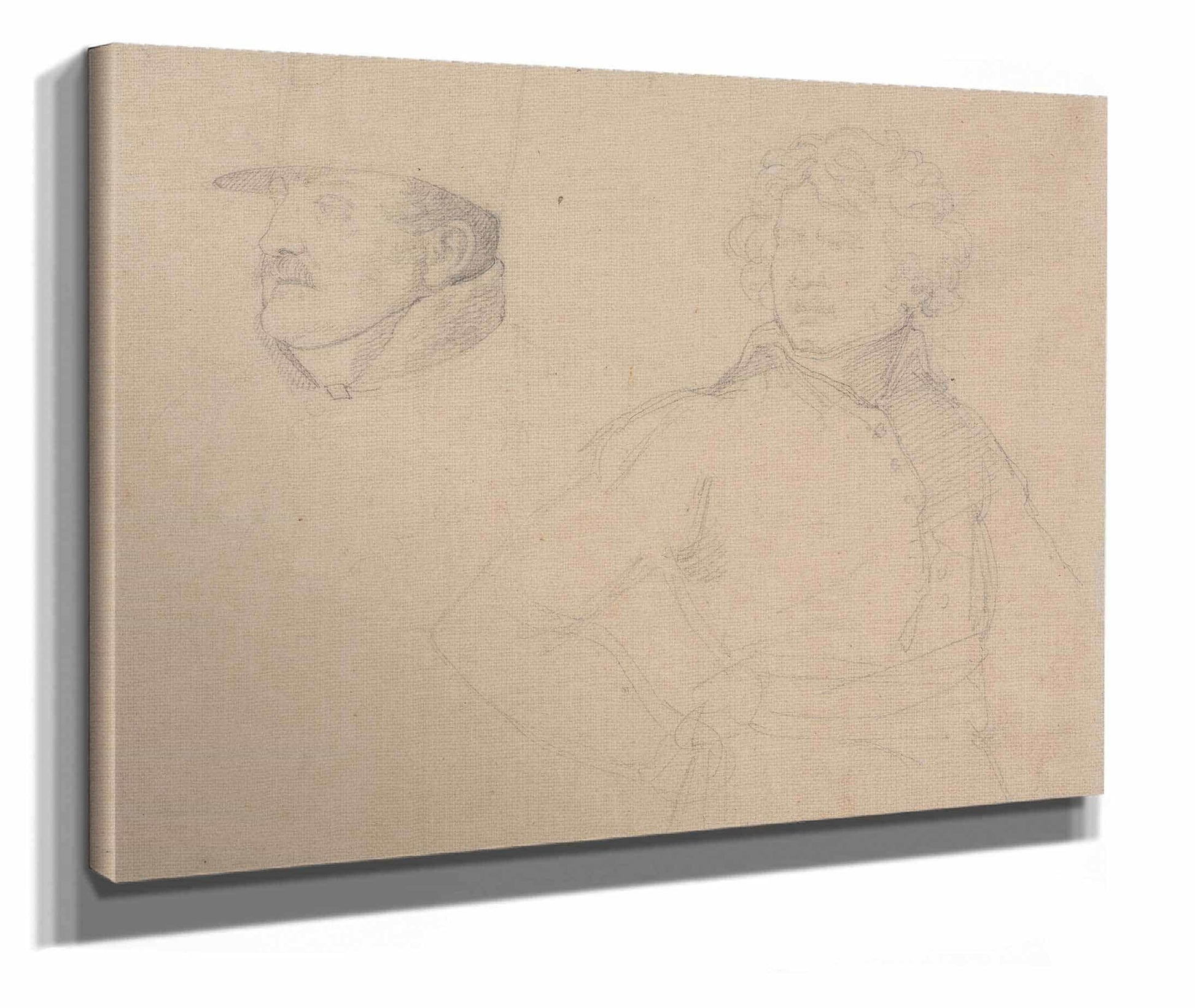 Study Of Two Soldiers by Theodore Gericault