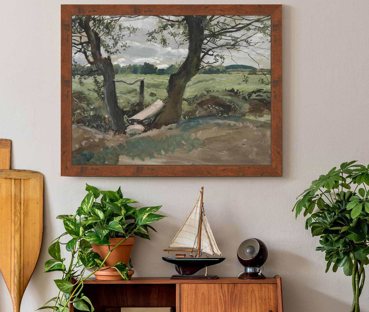 Study Of Two Trees And A Field by Edwin Austin Abbey