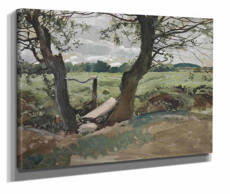 Study Of Two Trees And A Field by Edwin Austin Abbey