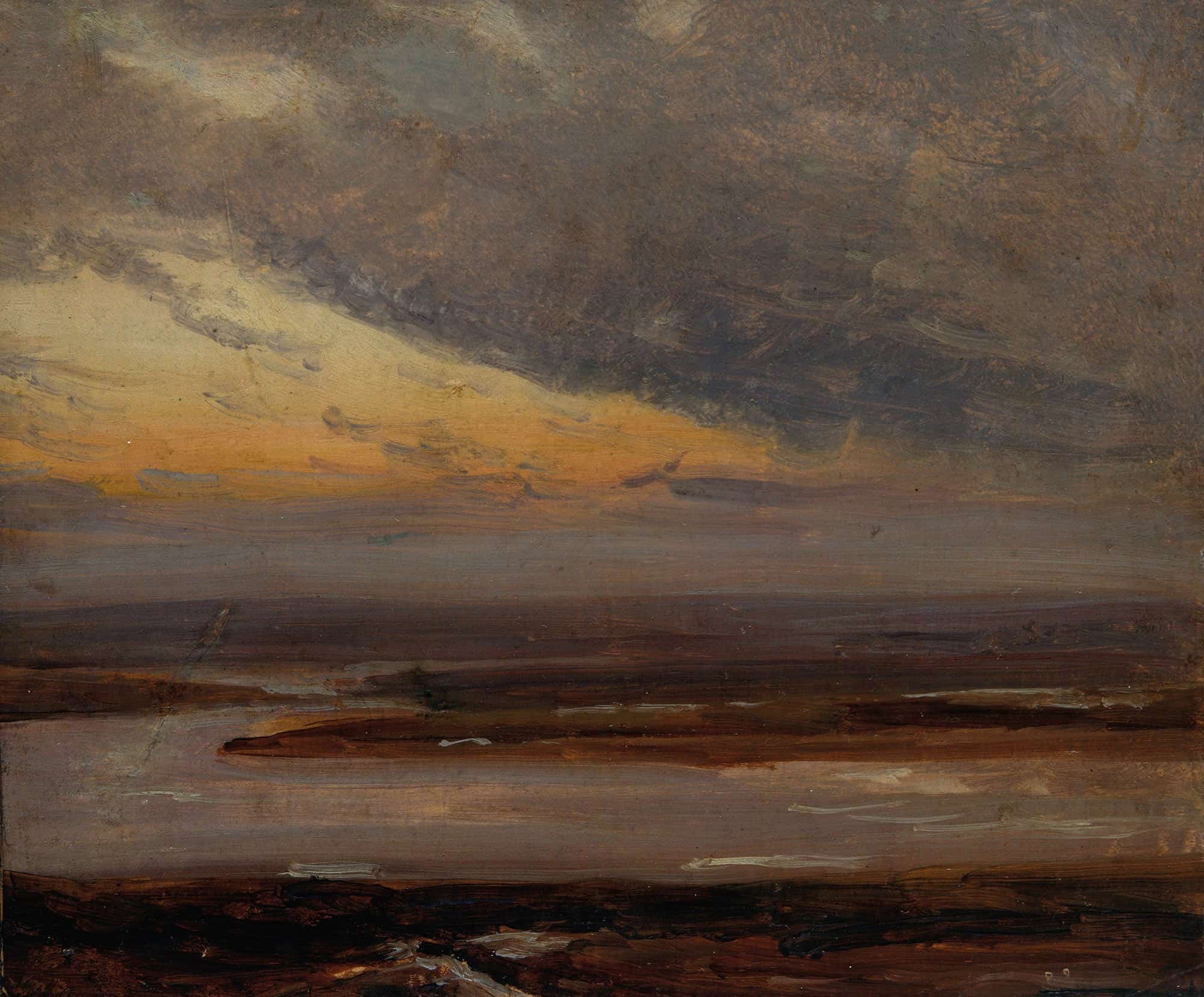 Study On The Elbe by Johan Christian Dahl