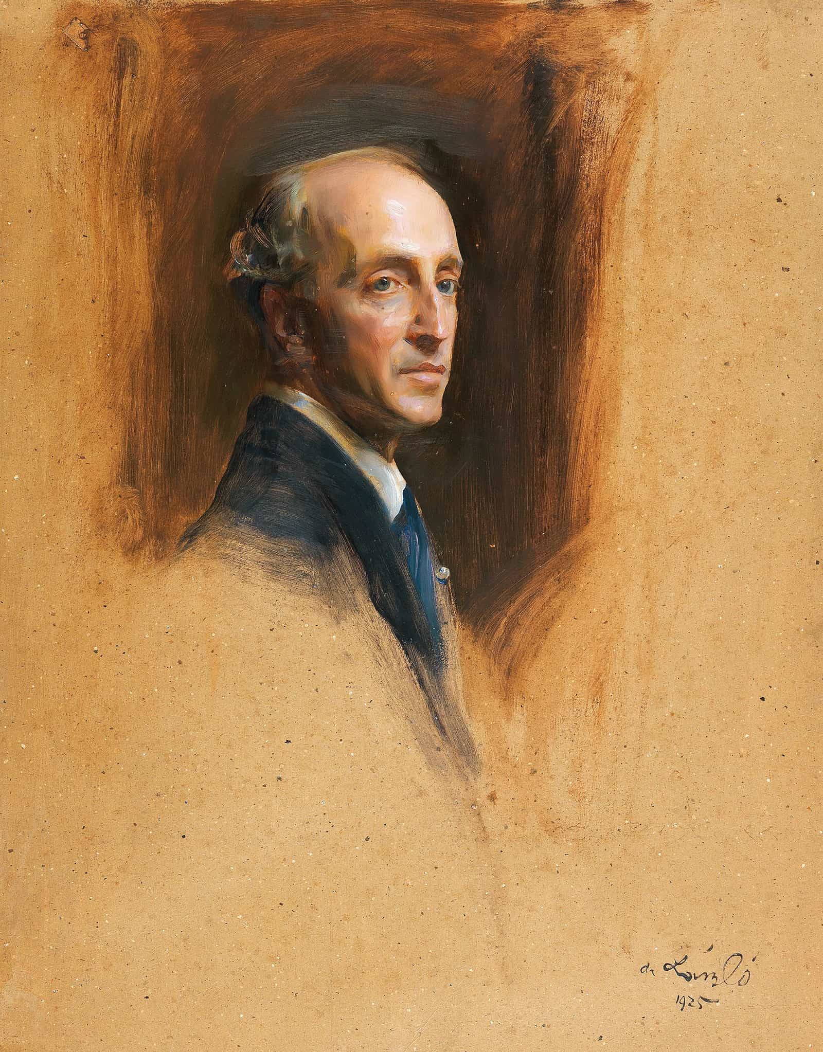 Study Portrait Of Baron Georg Franckenstein by Philip Alexius De Laszlo
