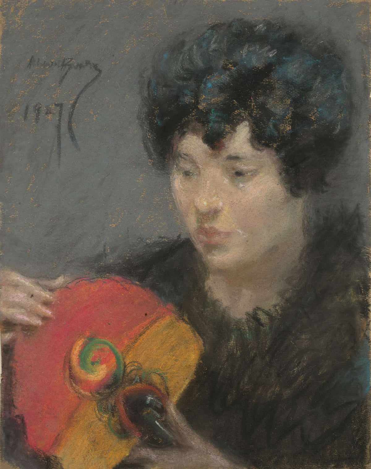 Study With Fan by Alice Pike Barney