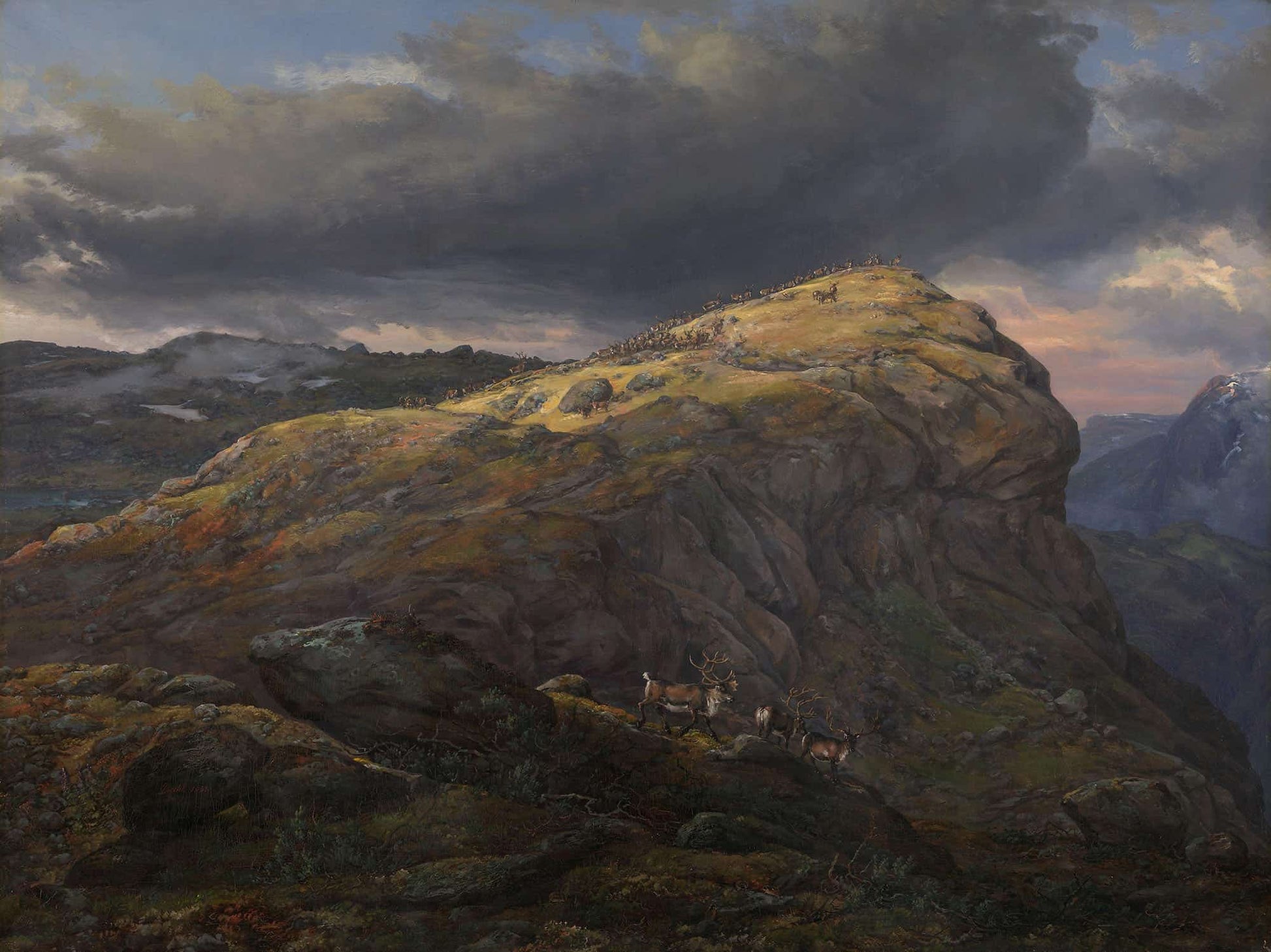 Stugunoset At Filefjell by Johan Christian Dahl