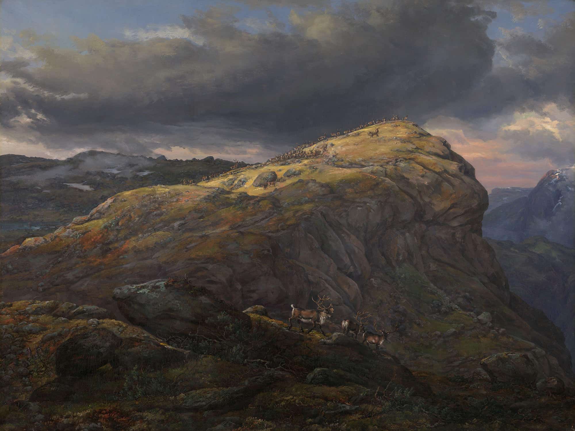 Stugunoset At Filefjell by Johan Christian Dahl