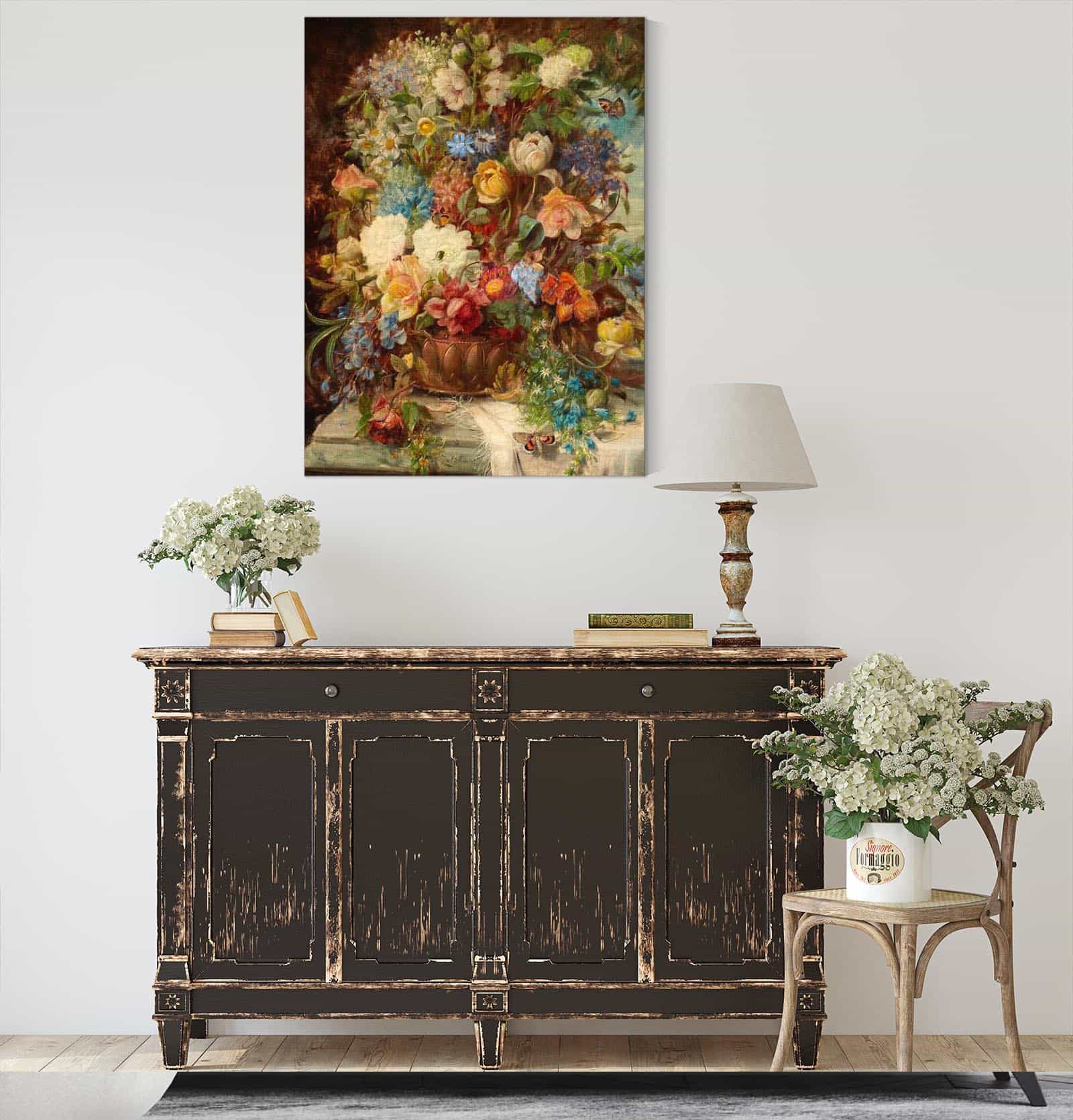 Summer Flowers On A Ledge by Hans Zatzka